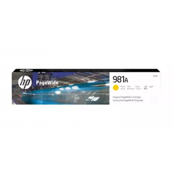 Cartucho original HP 981A amarillo PageWide, amarillo, 1 ud., 6000 páginas