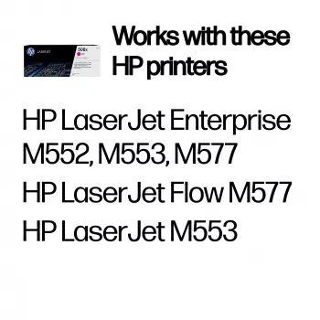 Cartucho de tóner original HP 508X magenta de alto rendimiento LaserJet