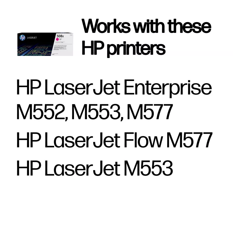 Cartucho de tóner original HP 508X magenta de alto rendimiento LaserJet
