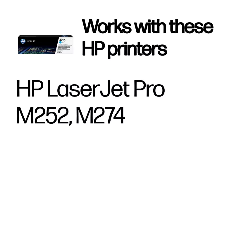 Cartucho de tóner original HP 201A cian LaserJet. Rendimiento de páginas en color: 1330 páginas, colores de impresión: cian, cantidad por pack: 1 unidad