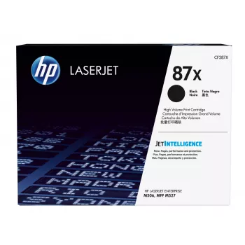 HP 87X Tóner Original LaserJet de Alto Rendimiento Negro, 18.000 páginas, Negro, 1 ud.