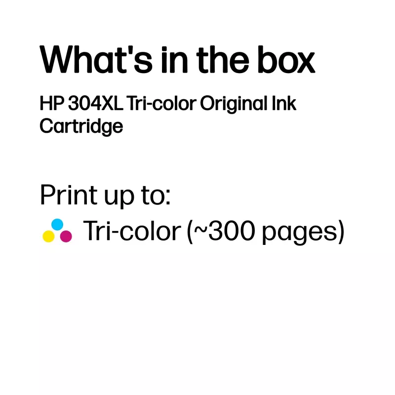 HP 304XL Cartucho de Tinta Original Tricolor