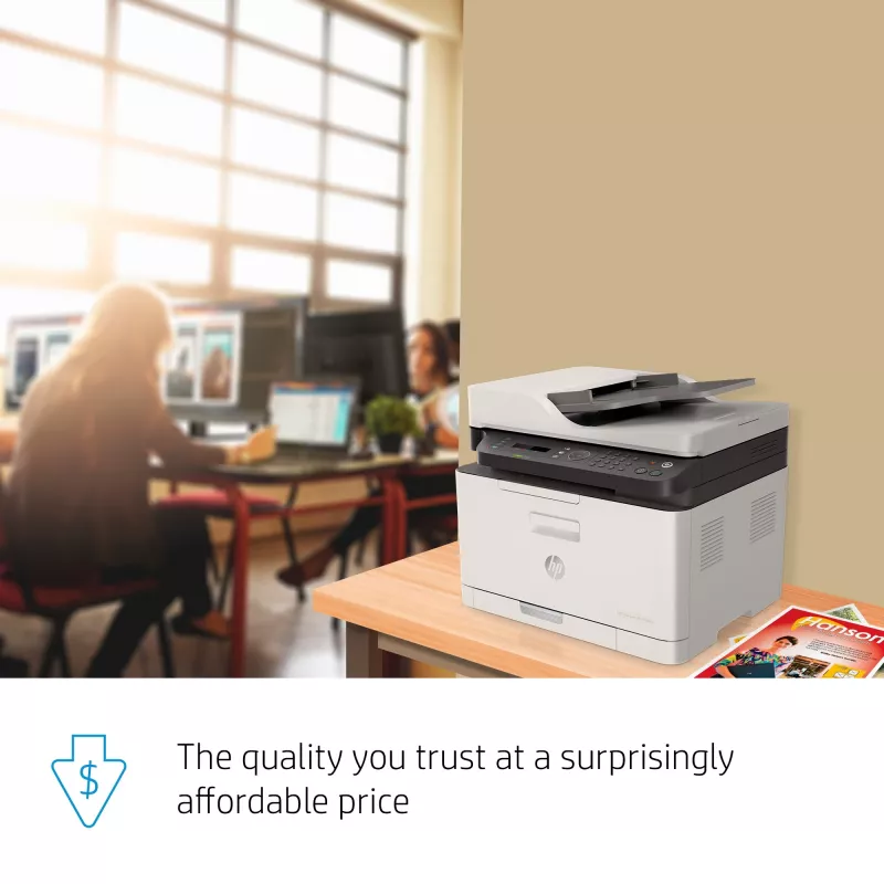 HP Color Laser MFP 179fnw, Láser, Impresión en color, 600 x 600 DPI, A4, Impresión directa, Negro, Blanco