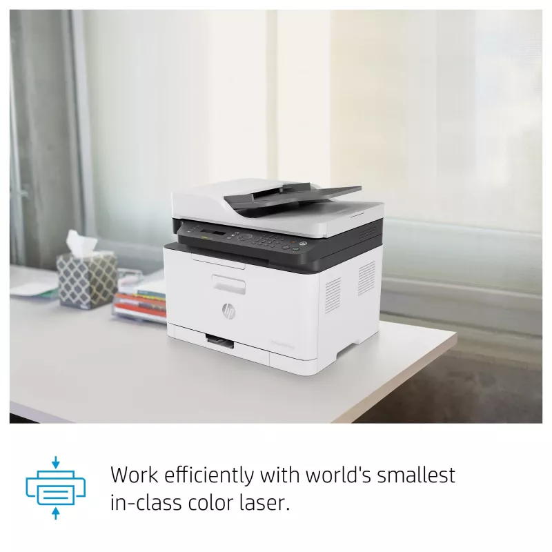 HP Color Laser MFP 179fnw, Láser, Impresión en color, 600 x 600 DPI, A4, Impresión directa, Negro, Blanco