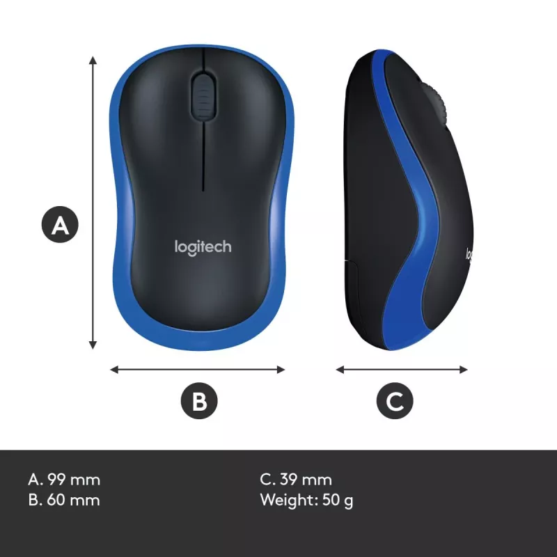 Logitech Wireless Mouse azul 910-002239