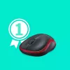 Ratón Logitech M185 Wireless rojo