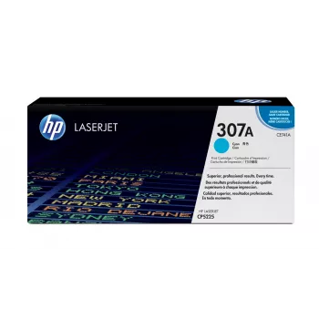 Tóner original LaserJet HP 307A cian