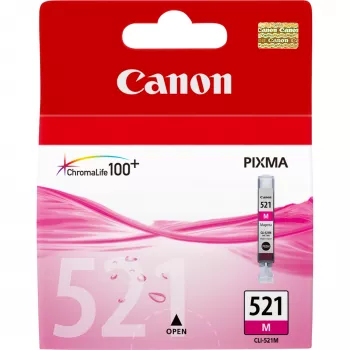 Tóner Canon CLI-521M magenta, magenta, tinta pigmentada, 1 ud.