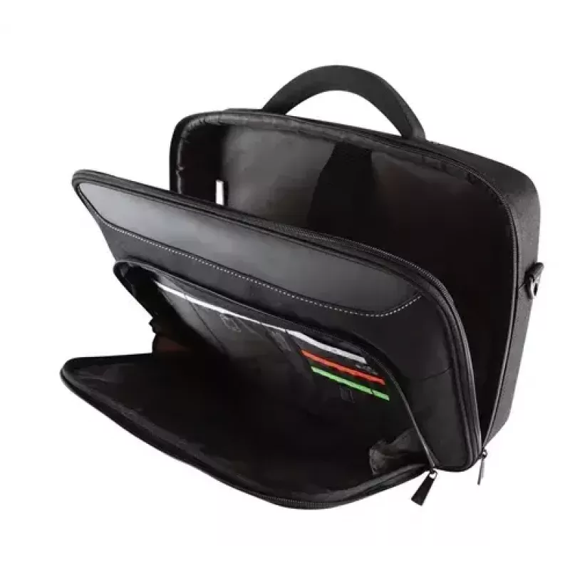 Targus Classic+ bolsa para portátil Clamshell de 18 pulgadas, negra/roja CN418EU