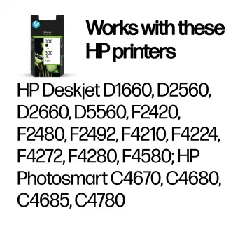 Tóner HP 300 pack de 2 negro/tricolor original, negro, cian, magenta, amarillo, tinta pigmentada, tinta colorante, 2 uds., 200 páginas, 165 páginas