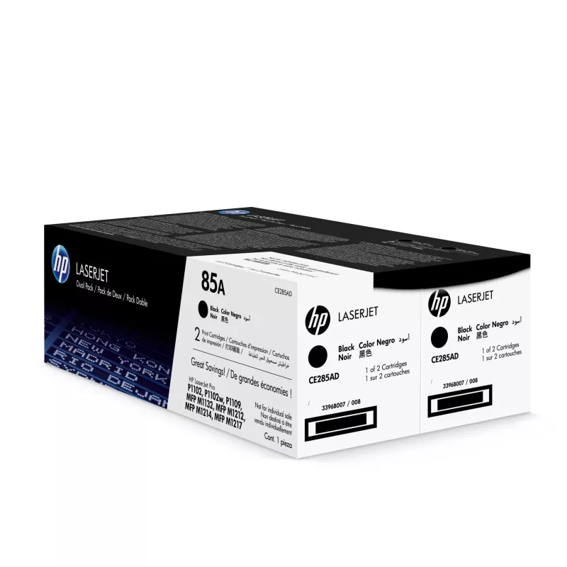 Tóner HP 85A pack de 2 negro original para LaserJet