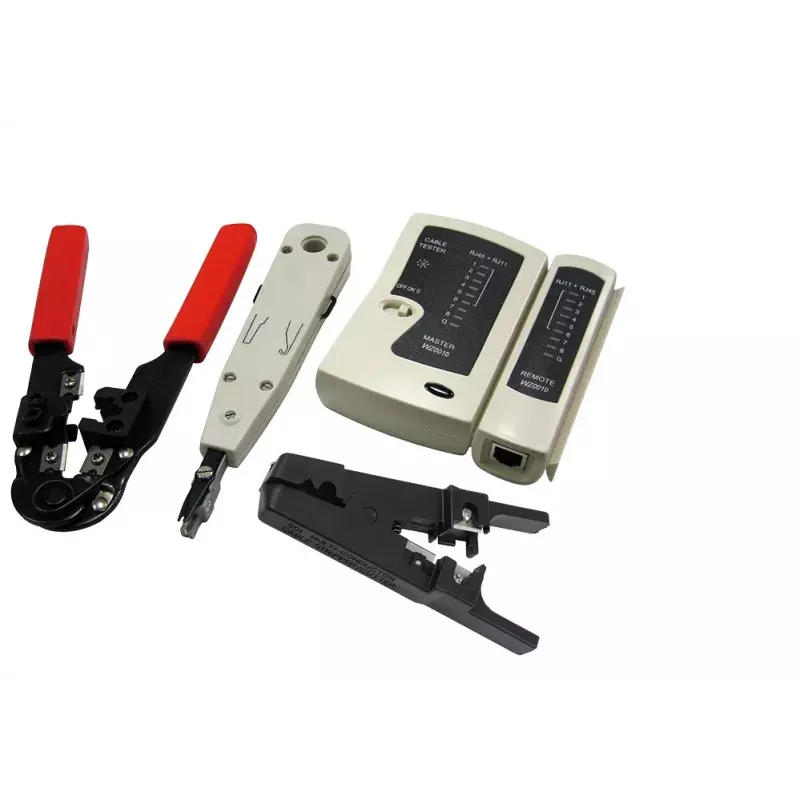 Set de herramientas de preparación de cables LOGILINK WZ0012 — herramientas para RJ45 y RJ11 (pelacables, crimpadora, cortadora)