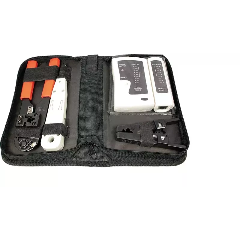 Set de herramientas de preparación de cables LOGILINK WZ0012 — herramientas para RJ45 y RJ11 (pelacables, crimpadora, cortadora)