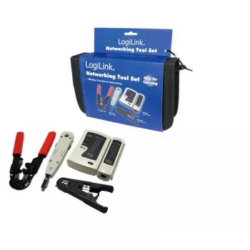 Set de herramientas de preparación de cables LOGILINK WZ0012 — herramientas para RJ45 y RJ11 (pelacables, crimpadora, cortadora)