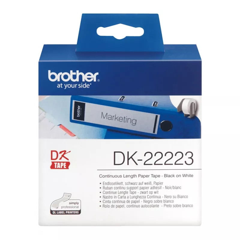 Etiqueta de impresora Brother DK-22223 blanca