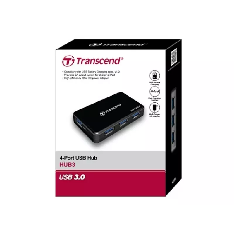 Hub TRANSCEND Hub3 4 puertos USB 3.0