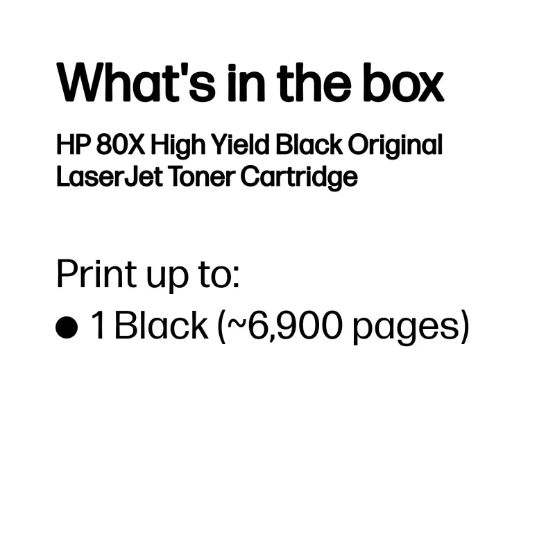 HP 80X CF280X cartucho de tóner de alta capacidad, 6900 páginas, negro