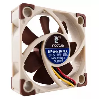 Ventilador axial Noctua NF-A4x10 FLX 40 mm, 12 V, 4500 rpm, 8,2 m³/h, 10 mm de altura