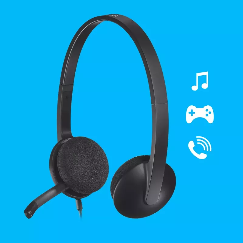 LOGITECH H340 - USB - auricular - negro