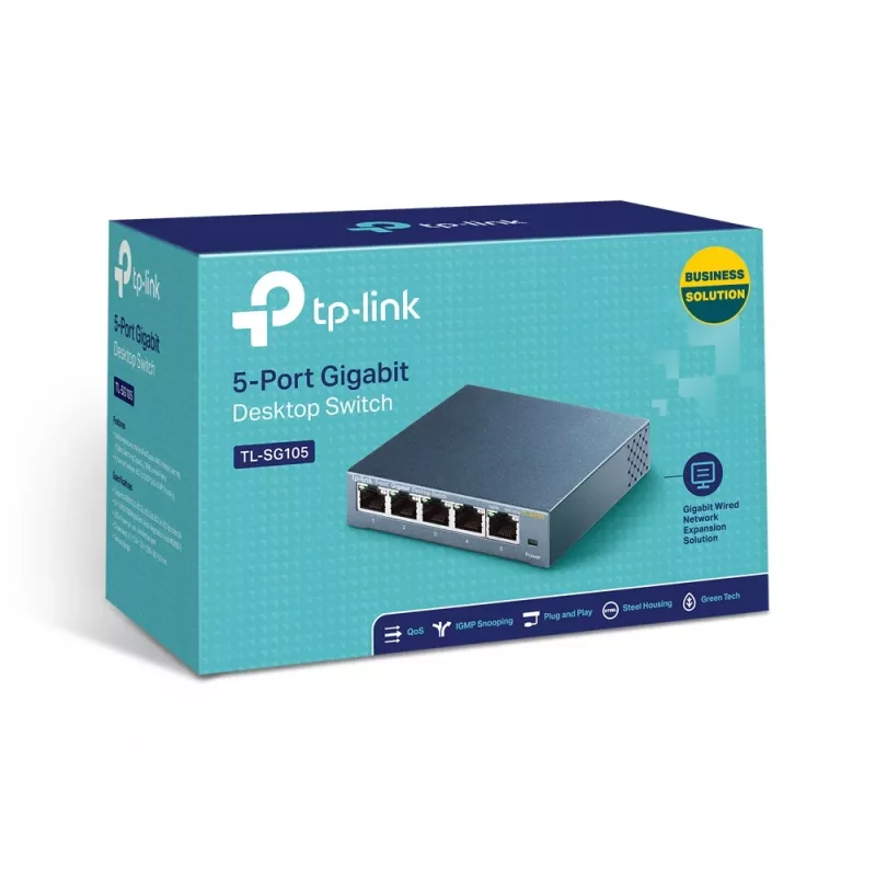 Switch no gestionado TP-Link TL-SG105 5 puertos 10/100/1000Mbps