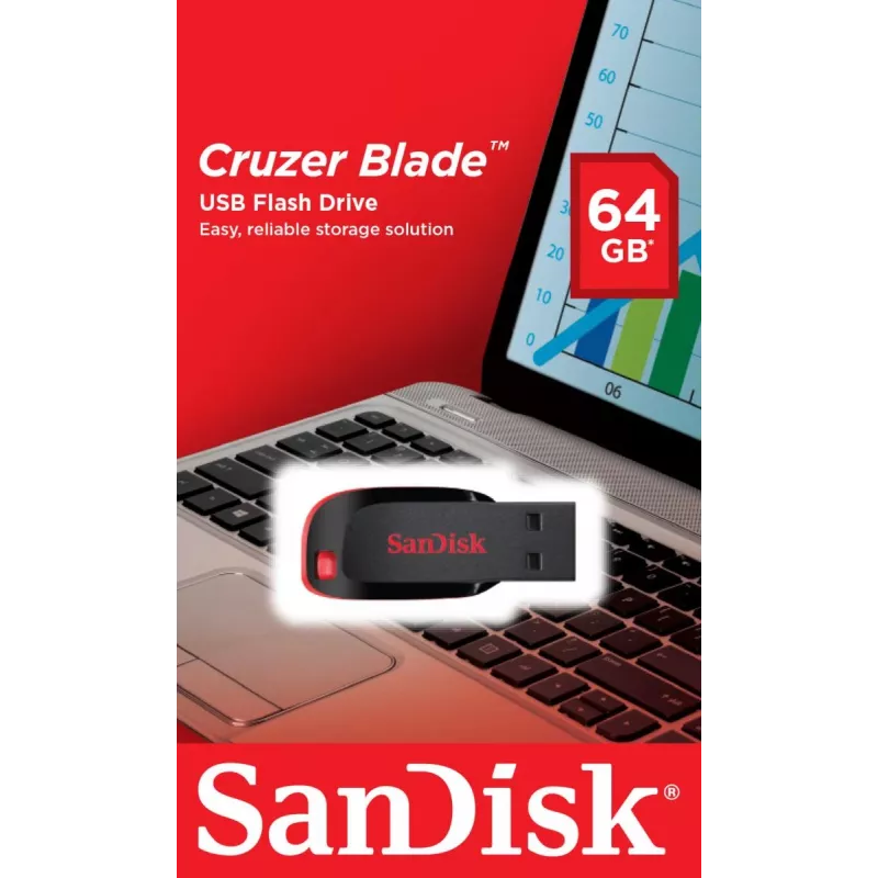 Memoria USB SanDisk 64 GB USB Type-A 2.0 Cruzer Blade