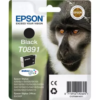Epson Monkey singlepack negro T0891 tinta DURABrite Ultra