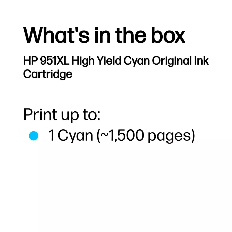 HP 951XL cartucho de tinta original cian (alto rendimiento)