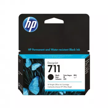 HP 711 cartucho de tinta negro 38 ml DesignJet, HP DesignJet T100, T120, T125, T130, T520, T525, T530 Printer series, Thermal inkjet, negro, Singapore, Malaysia, 119 mm, 126 mm