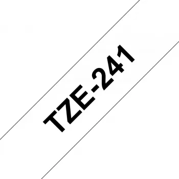 Cinta de rotulación Brother TZE-241 negro sobre blanco