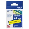 Cinta de rotulación Brother TZE651 24mm amarillo