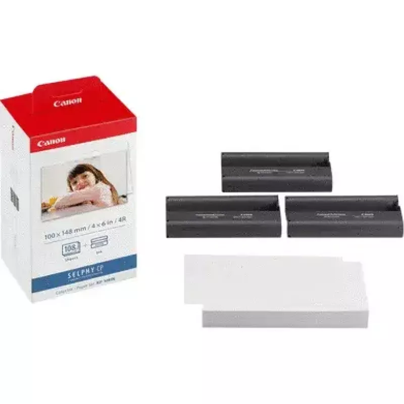 Canon SELPHY KP-108IN Set de tinta y papel, 108 hojas, 100x148 mm