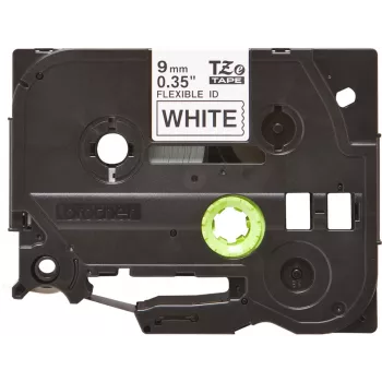 Cinta de laminar Brother TZe TZEFX221 negro sobre blanco 9mm