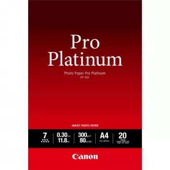 Canon PT-101 Pro Platinum papel fotográfico A4 – 20 hojas