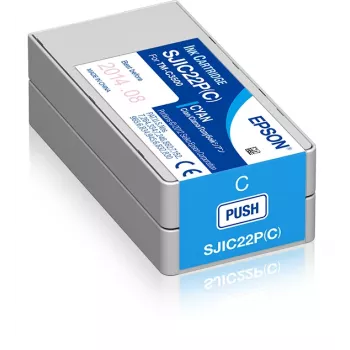 Epson SJIC22P(C): cartucho de tinta para ColorWorks C3500 (cian)