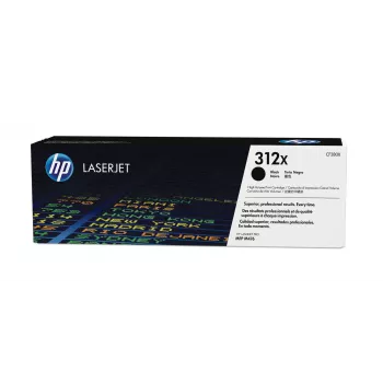 HP 312X CF380X cartucho de tóner de alto rendimiento, 4.400 páginas, negro
