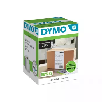 Etiquetas de envío extragrandes DYMO Authentic LabelWriter | 104 mm x 159 mm | autoadhesivas | rollo con 220 etiquetas Easy-Peel | para impresoras de etiquetas LabelWriter 4XL/5XL