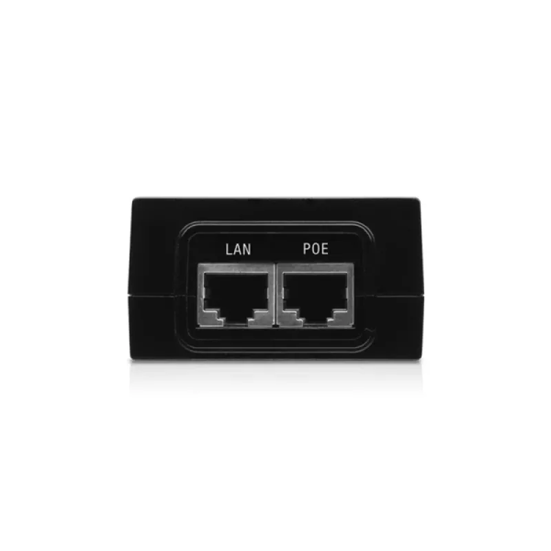 Adaptador PoE UBIQUITI POE-48-24W, 48 V PoE, 2 conectores RJ-45 Fast Ethernet, entrada 100–240 V