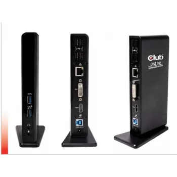 CLUB3D USB Gen1 Type A Dual Display (HDMI y DVI) DisplayLink™ Docking Station