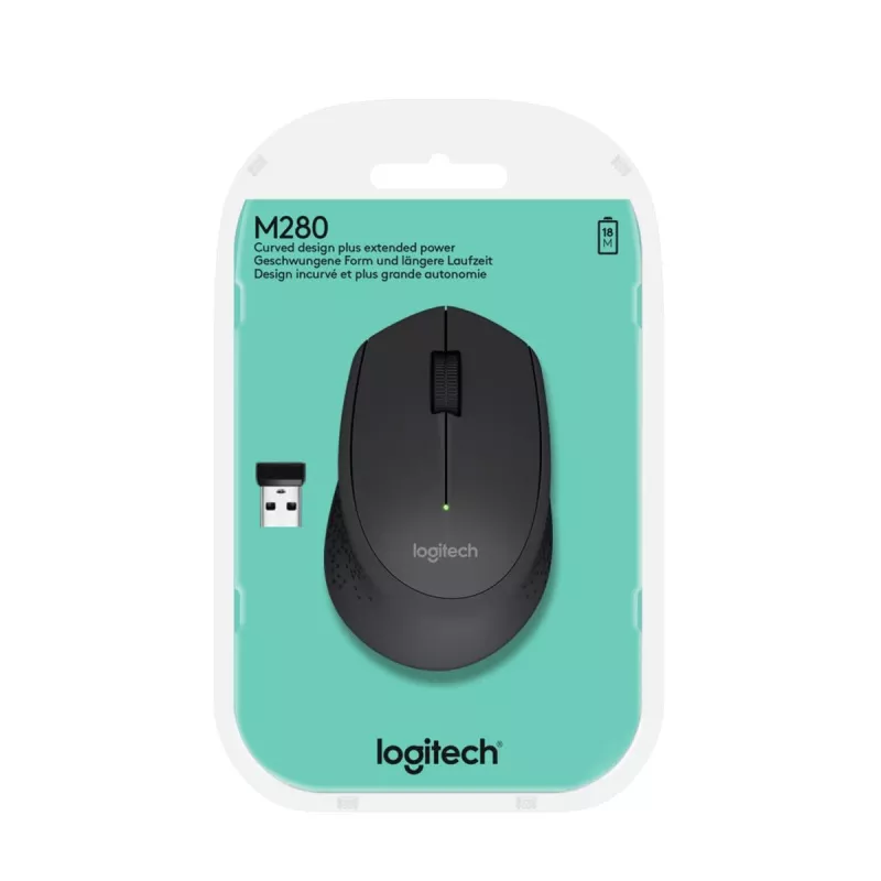LOGITECH Wireless Mouse M280-negro 2.4GHz