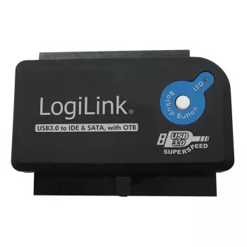 Adaptador de cable LogiLink AU0028A USB 3.0 IDE SATA Negro