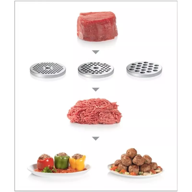 Bosch MFW68660 Picadora de carne 800 W Negro, Cromo