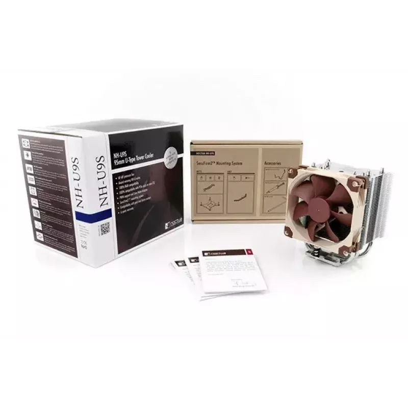 Disipador de CPU Noctua NH-U9S – Ventilador de 92 mm, disipador de 95×68×125 mm, 2000 rpm, 78.9 m³/h de flujo de aire