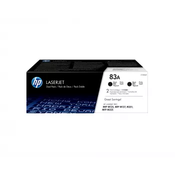 HP 83A Pack de 2 Cartuchos de tóner Original LaserJet Negros