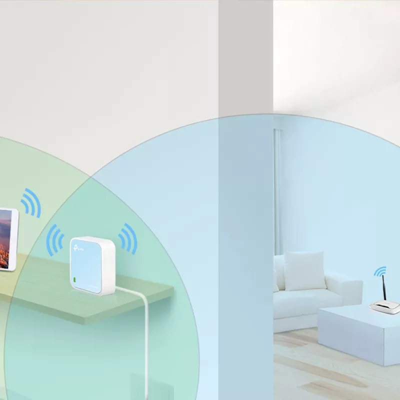 Router WLAN TP-Link TL-WR802N Fast Ethernet banda única (2,4 GHz) Azul, Blanco