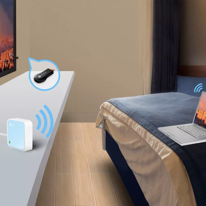 Router WLAN TP-Link TL-WR802N Fast Ethernet banda única (2,4 GHz) Azul, Blanco