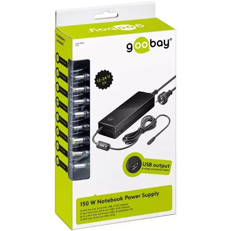 Fuente de alimentación para portátil Goobay 134,5 W