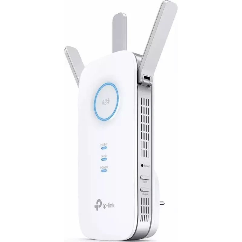 Extensor TP-LINK RE450 802.11ac, 2,4 GHz/5 GHz, 450+1300 Mbit/s, 10/100/1000 Mbit/s, puertos Ethernet LAN (RJ-45) 1, tipo de antena 3x externa