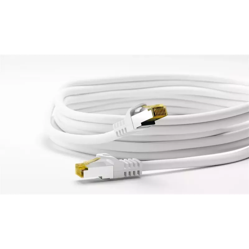 Cable de red Goobay cable de parcheo RJ45 CAT 6A S/FTP 10 m blanco