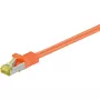 Cable de parcheo Cat 6A S/FTP (PiMF) Goobay, cable bruto Cat7, 500 MHz, RJ45–RJ45, contactos dorados, 2 m, naranja