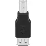 Goobay conector USB 2.0 Type-B a conector hembra USB 2.0 Type-A negro